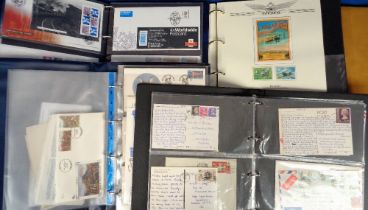 Stamps, Collection of Postal History, GB and world, 1st day covers, etc in 8 albums