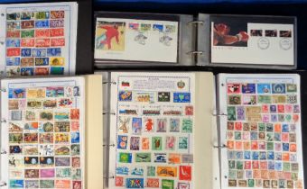 Stamps, Collection of all world stamps housed in 6 albums including GB and GB first day covers