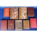 Antique Books, 9 books to include The Poetical Works of Lord Byron published by John Murray 1859 and