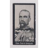 Cigarette card, Rutter, Boer War Celebrities (printed back), type card, Gen. Sir A. Gaselee (a few