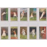Cigarette cards, Gallaher, Lawn Tennis Celebrities (set, 50 cards) (1 with slight mark to back, rest