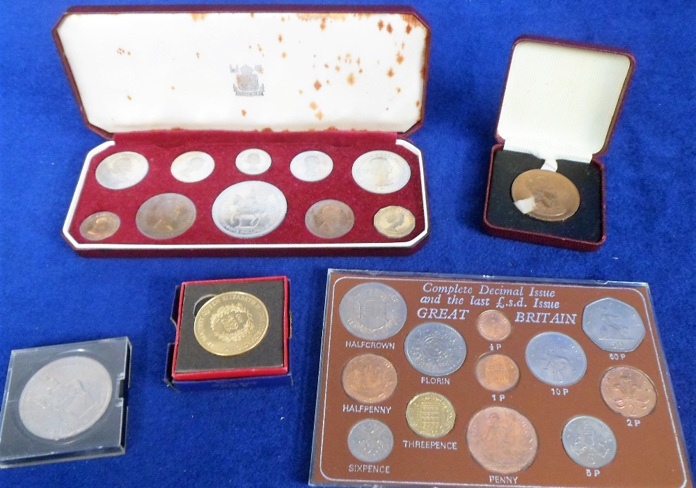 Coins, GB, selection, proof set of 1953 Coronation coins in case of issue, a QE 11 Coronation