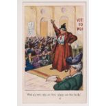 Postcard, Suffragette, Comic, ‘What are men, who are they, where are they, &c. &c.', C.W.