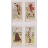 Cigarette cards, Cope, Cope's Golfers, 4 cards, nos 8 A.J. Balfour, no 17 The Tee Shot, no 40 The