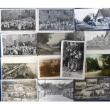 Postcards, South Hampshire, a collection of 13 cards, RP's & printed inc. Broughton Post Office (