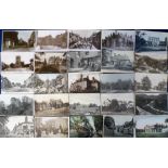 Postcards, Shropshire, a collection of approx. 50 cards with RP's of Church St Oswestry, Market