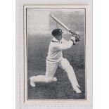 Trade card, Friends' Temperance Union, Advertisement card, Cricket, Don Bradman, b/w action image,