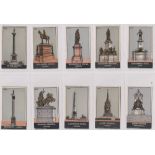 Cigarette cards, Phillips, Statues & Monuments (Green back, Provisional Patent) (set, 25 cards) (gd)