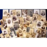 Cabinet Cards and Cartes de Visite, 35 Cabinet cards and 21 Cartes de Visite depicting children,