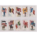 Trade cards, Pascall's, Flags & Flags with Soldiers (set, 30 cards, mixed backs) (1 poor, a few with