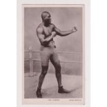 Postcard, Boxing, RP, Jack Johnson, full length in fighting pose, by Rotary Photo Co (small,
