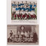 Postcard & trade card, Football, two cards, a photographic postcard showing Portsmouth North End