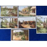 Postcards, London, set of six colour cards showing the The Derry Gardens, London (all unused, vg) (