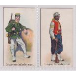 Cigarette cards, Roberts, Colonial Troops, two cards, Japanese Infantryman & Lagos Infantryman (both