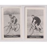 Cigarette card, Cycling, Cohen, Weenen, Heroes of Sport, two cards, J. Camp & Eros Germanos (vg) (