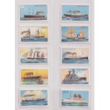 Cigarette cards, Duncan's, Evolution of the Steamship (set, 50 cards) (vg)