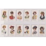 Cigarette cards, Edwards, Ringer & Bigg, Beauties 'CERF' (set, 12 cards) (vg)