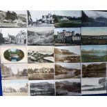 Postcards, a collection of approx. 150 cards of Scotland, with RP's of Main St Wishaw, Viaduct