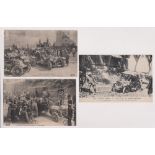 Postcards, Motoring, 4 printed b/w cards, Peking to Paris Race, Prince Borhese (3) by E. Le Deley,