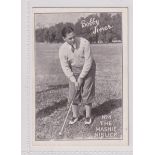 Trade card, The Capitol Picture House, Bolton, Bobby Jones (Himself) in How I Play Golf, type