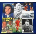 Football autographs, Liverpool FC, various player signed magazine pictures & photographs, Roger