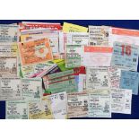 Football tickets, a collection of approx. 130 match tickets, 1960's onwards including many big match