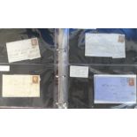 Stamps, Collection of Pre-Stamp and early Victorian envelopes to include London and North Western