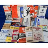 Football programmes, 1960's selection, 230+ covering numerous clubs with a good span of seasons,