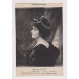 Postcard, Suffragette, French printed b/w card showing Mme. Jane Misme, director of La Francaise &