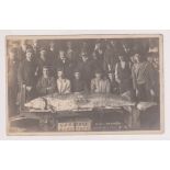 Postcard, Suffolk, Social History, RP, gathering of fishermen with Royal Sturgeon catch, weight 5cwt