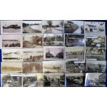 Postcards, foreign, an antipodean mix of 59 cards of Australia incl. possible set of 12 published by
