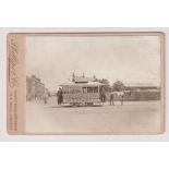 Photograph, Leicester, Cabinet photo showing horse-drawn tram, 1876, by Phillips & Co of New Walk,