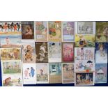 Postcards, a further mix of approx. 60 mainly illustrated cards of children. Artists inc.