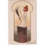 Postcard, Art Nouveau, a glamour card illustrated by Raphael Kirchner from the 'Legendes' series no.