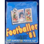 Trade cards, Topps, Counter Display box for 'Footballer 81', opened but appears complete with 48