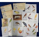 Postcards, Advertising, Capon's Bird Seed, 8 different sets of assorted coloured cage bird cards