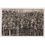 Postcard, Southampton FC, Football, RP, crowd scene, 'Saints v Northampton No. 10', with message