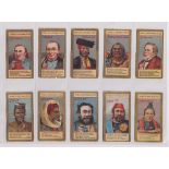Cigarette cards, USA, Kinney, Types of Nationalities (Folders) (set, 25 cards) (some edge knocks,