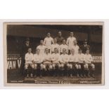 Postcard, Football, RP Tottenham Hotspur teamgroup, 1919-20 by Crawford of Edmonton,(unused, some