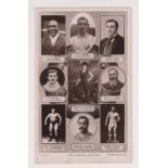 Postcard, Sport, Some Popular Athletes, RP multi-view showing leading sport celebrities, Jack