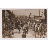 Postcard, Liverpool Strike, scarce RP, showing animated scene, Crouch Convoys on Spekeland Road,