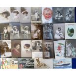 Postcards, thematic assortment of approx. 300 cards, subjects inc. animals, greetings, children,