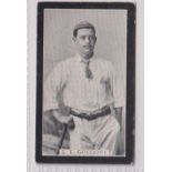 Cigarette card, Smith's, Champions of Sport (blue back) type card S E Gregory, Cricket (gd) (1)