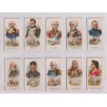 Cigarette cards, USA, Kinney, Leaders (set, 25 cards) inc. George Washington, Gen. U.S. Grant,
