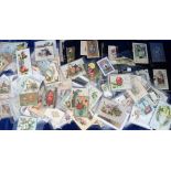 Greetings and Trade Cards, approx. 300 cards to include die cut, deckle edged, lace, decoupage,