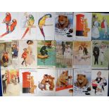 Postcards, a good comic selection of 25 cards all illustrated by Lawson Wood incl. teddies, '