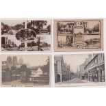 Postcards, Staffordshire, 8 cards including 7 RP's, Market Place, Leek, Well at Rock House,