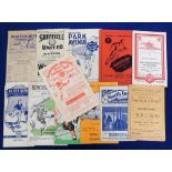 Football programmes, 1940's selection, 13 programmes inc. Brentford v Tottenham FLS 24 Mar 1945 (