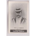 Cigarette card, Cricket, Cohen, Weenen, Heroes of Sport, type card, Sir T.C. O'Brien, Middlesex (