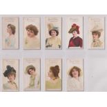 Cigarette cards, 17 cards, Player's, Gallery of Beauty (9 cards), Ogden's, Beauties HOL (6 cards),